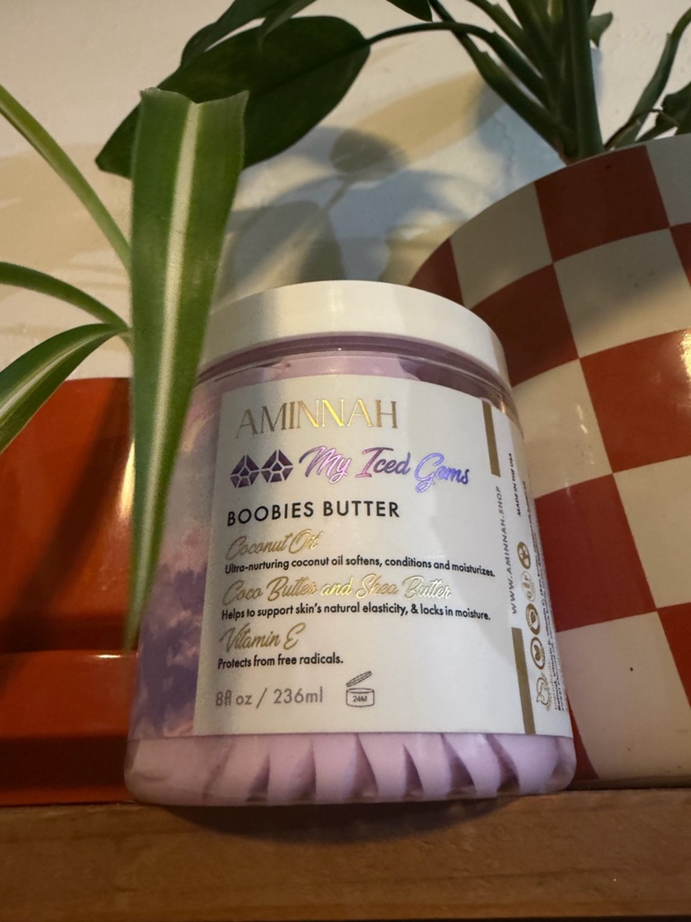 Aminnah My Iced Gems Boobies Butter - Purple Nourishing Body Butter